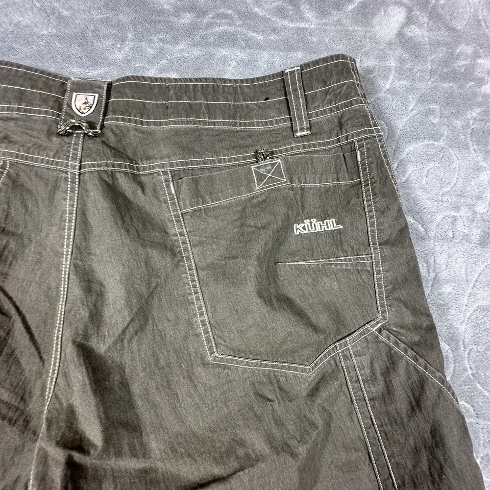 Kuhl Renegade Performance Shorts Men 38 Brown Canvas Hiking Climbing Utility 11
